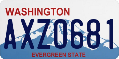 WA license plate AXZ0681