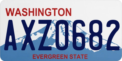 WA license plate AXZ0682