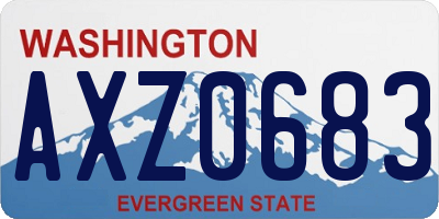 WA license plate AXZ0683