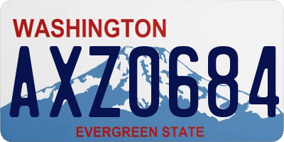 WA license plate AXZ0684