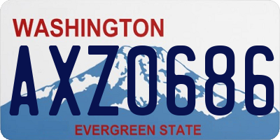 WA license plate AXZ0686