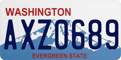 WA license plate AXZ0689
