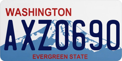 WA license plate AXZ0690