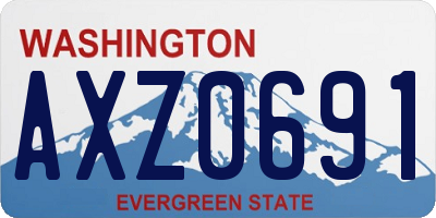 WA license plate AXZ0691
