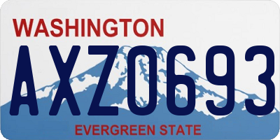 WA license plate AXZ0693