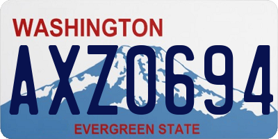 WA license plate AXZ0694