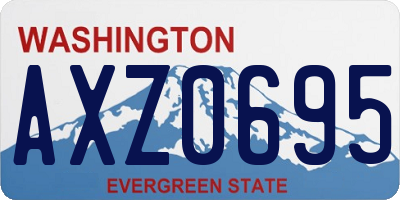 WA license plate AXZ0695