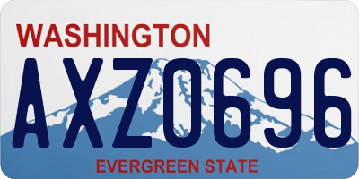 WA license plate AXZ0696