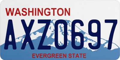 WA license plate AXZ0697