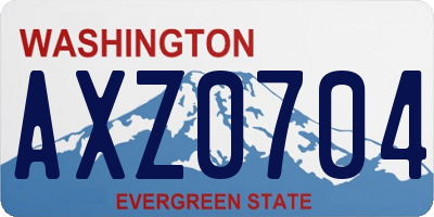 WA license plate AXZ0704
