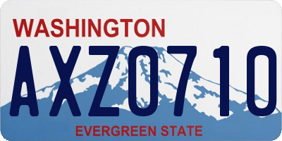 WA license plate AXZ0710
