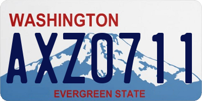 WA license plate AXZ0711
