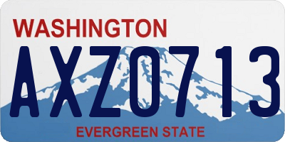 WA license plate AXZ0713