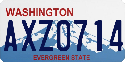 WA license plate AXZ0714