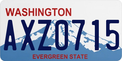 WA license plate AXZ0715