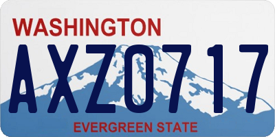 WA license plate AXZ0717