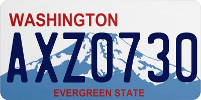 WA license plate AXZ0730