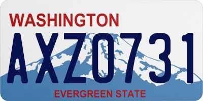 WA license plate AXZ0731