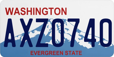 WA license plate AXZ0740