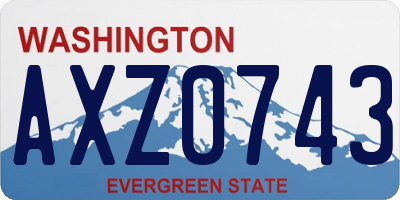WA license plate AXZ0743