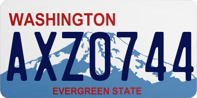 WA license plate AXZ0744