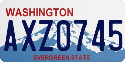 WA license plate AXZ0745