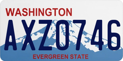 WA license plate AXZ0746