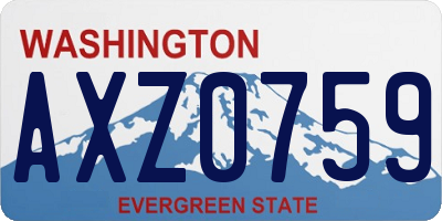 WA license plate AXZ0759