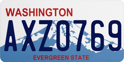 WA license plate AXZ0769