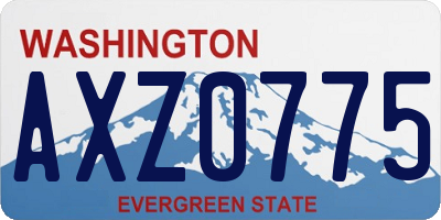WA license plate AXZ0775