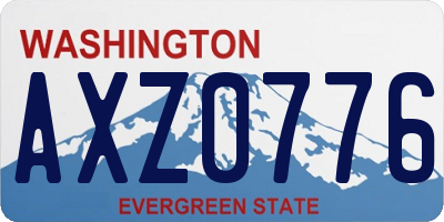 WA license plate AXZ0776