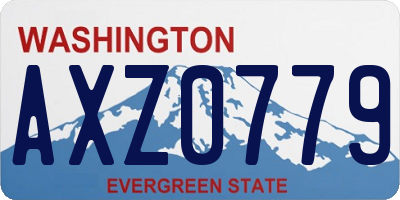 WA license plate AXZ0779