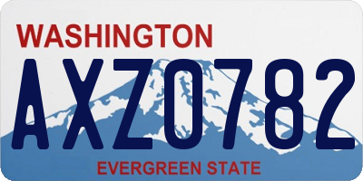 WA license plate AXZ0782