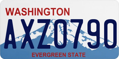 WA license plate AXZ0790