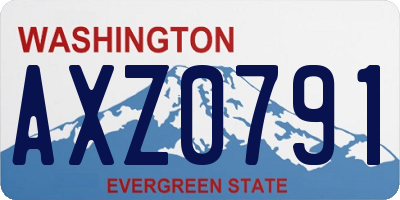 WA license plate AXZ0791