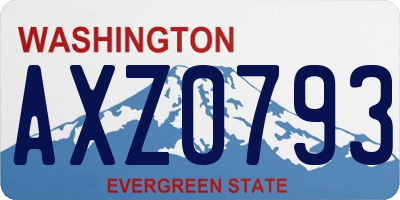 WA license plate AXZ0793