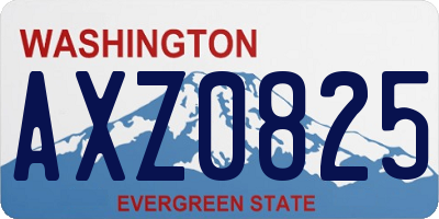 WA license plate AXZ0825