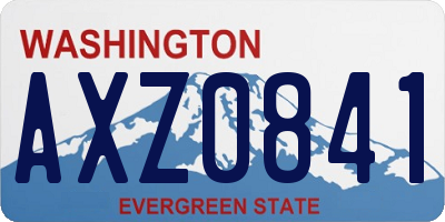 WA license plate AXZ0841