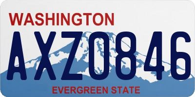 WA license plate AXZ0846