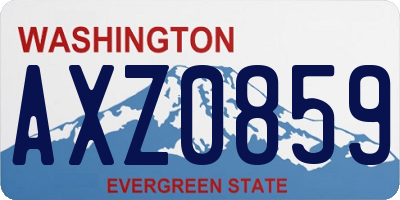 WA license plate AXZ0859
