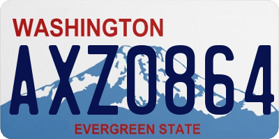 WA license plate AXZ0864