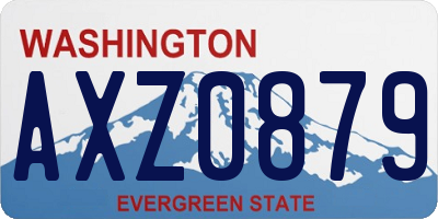 WA license plate AXZ0879