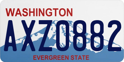 WA license plate AXZ0882