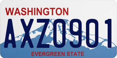 WA license plate AXZ0901