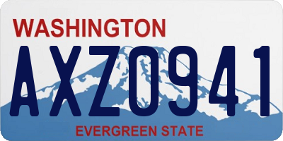 WA license plate AXZ0941