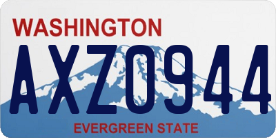 WA license plate AXZ0944