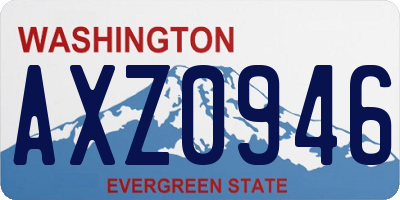 WA license plate AXZ0946
