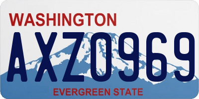 WA license plate AXZ0969