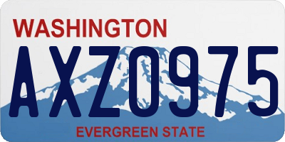 WA license plate AXZ0975