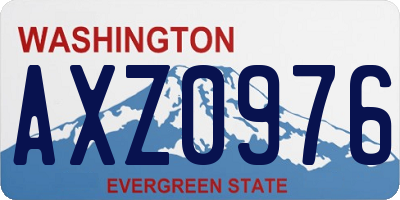 WA license plate AXZ0976